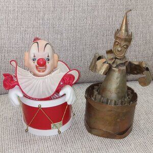 Vintage clown music boxes